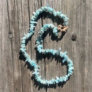 Larimar Chip Bead Strand